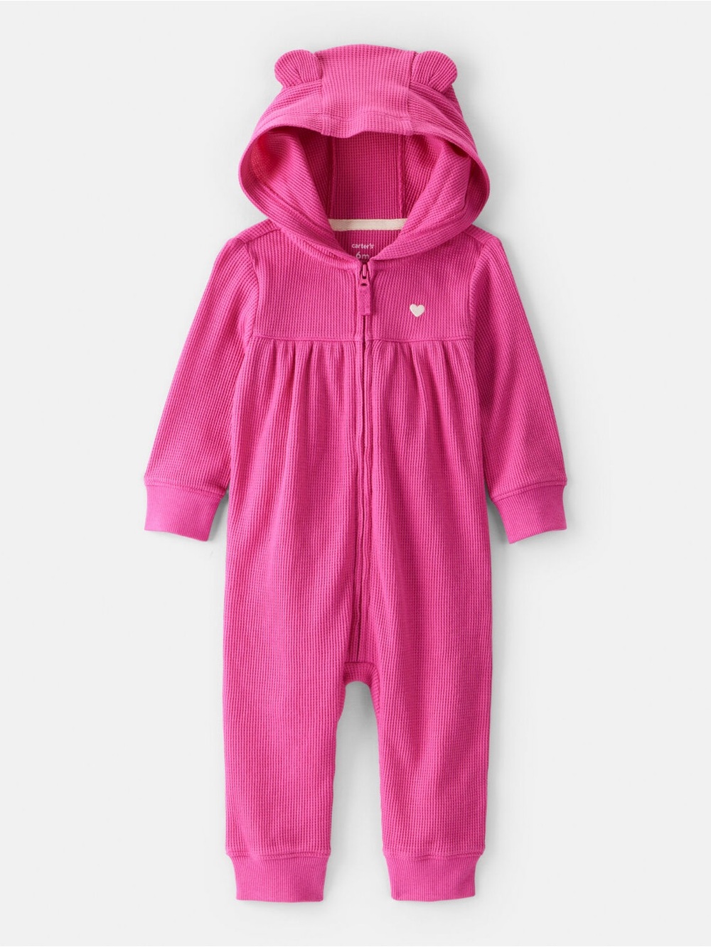 NWT Carter’s Baby Girl Pink Heart Long Sleeve Jumpsuit, Size NB
